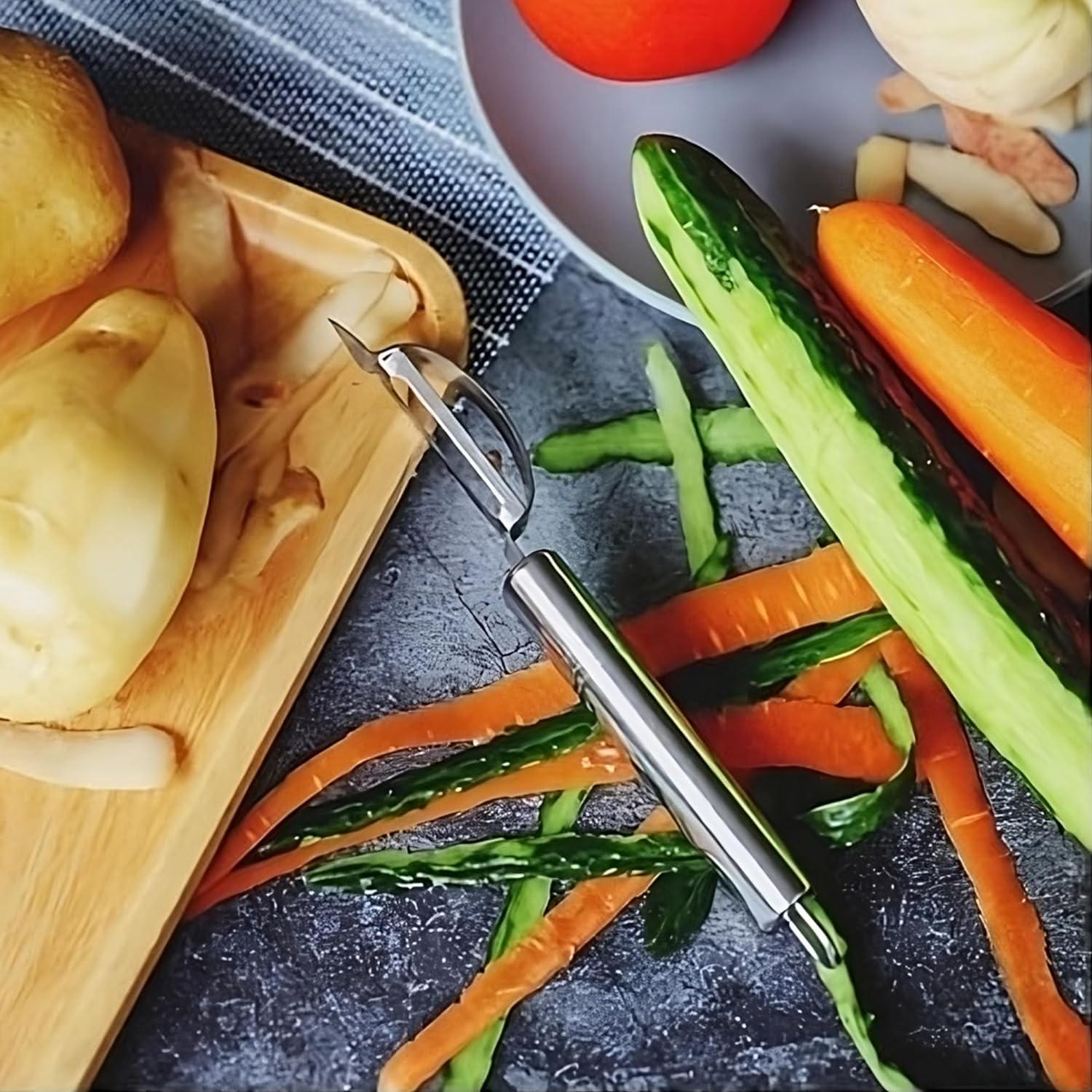 5530 Kitchen Vegetable Peeler, Fruit Peeler, Ergonomic Handle Safe and Easy to Use for Potatoes,Apples,Pears Tomatoes,Carrots,Cucumbers Kitchen Accessory, Kitchen Gadgets (1 Pc) 5530 Kitchen Vegetable Peeler, Fruit Peeler, Ergonomic Handle Safe and Easy to Use for Potatoes,Apples,Pears Tomatoes,Carrots,Cucumbers Kitchen Accessory, Kitchen Gadgets (1 Pc)